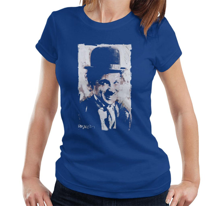 Sidney Maurer Original Portrait Of Charlie Chaplin Smiling Women's T-Shirt