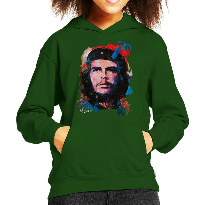 Sidney Maurer Original Portrait Of Che Guevara Kid's Hooded Sweatshirt