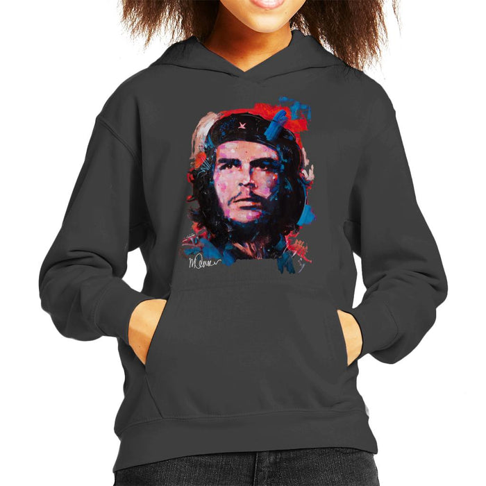 Sidney Maurer Original Portrait Of Che Guevara Kid's Hooded Sweatshirt