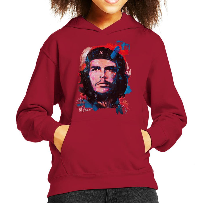 Sidney Maurer Original Portrait Of Che Guevara Kid's Hooded Sweatshirt