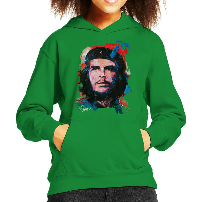 Sidney Maurer Original Portrait Of Che Guevara Kid's Hooded Sweatshirt