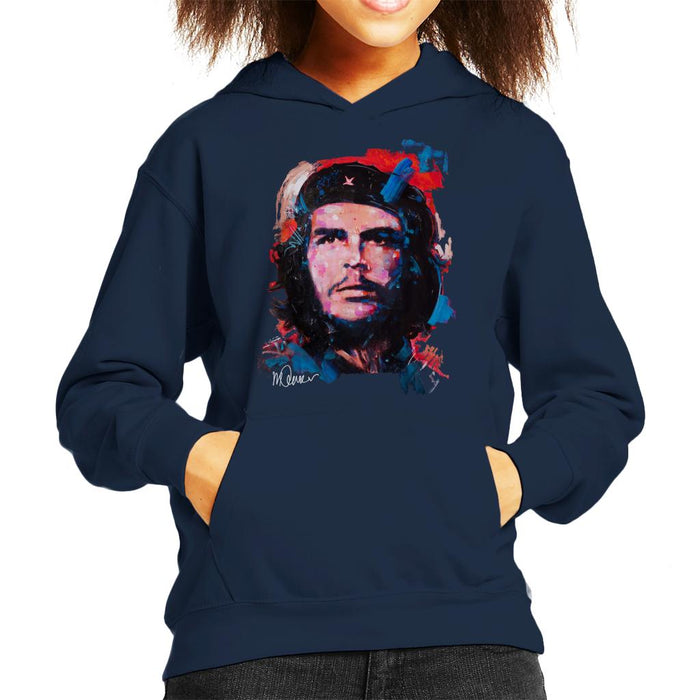 Sidney Maurer Original Portrait Of Che Guevara Kid's Hooded Sweatshirt