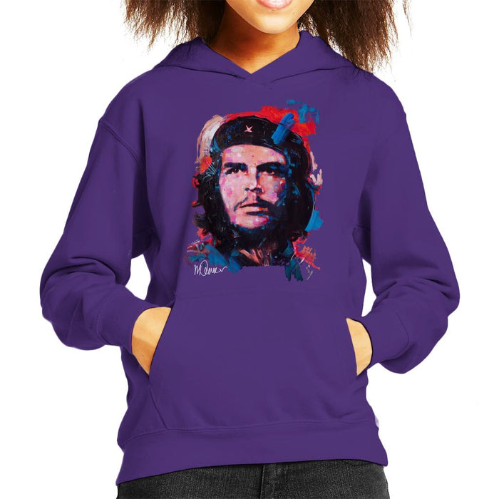 Sidney Maurer Original Portrait Of Che Guevara Kid's Hooded Sweatshirt