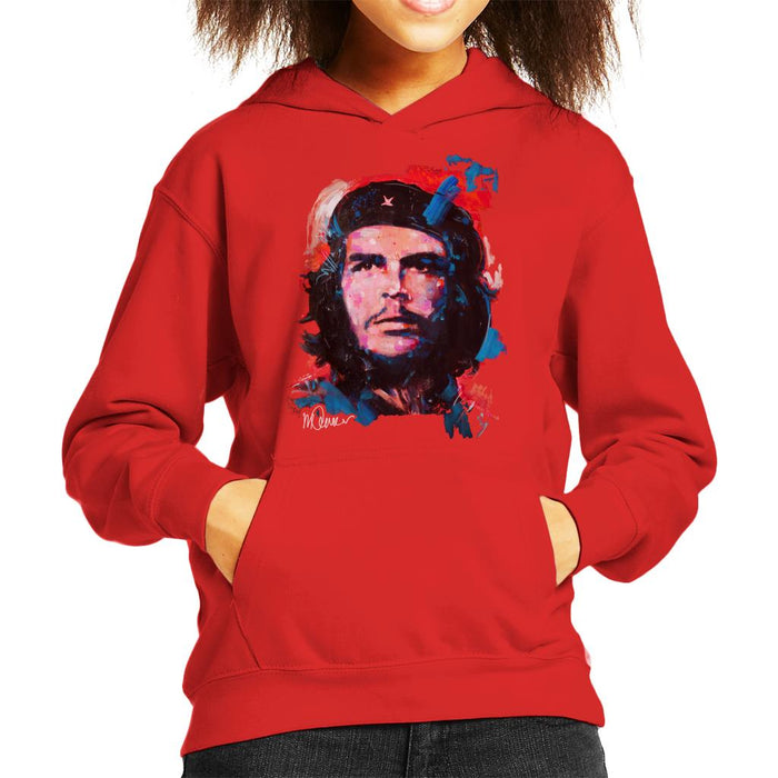 Sidney Maurer Original Portrait Of Che Guevara Kid's Hooded Sweatshirt