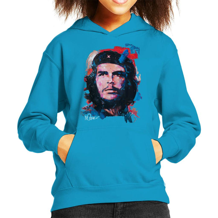 Sidney Maurer Original Portrait Of Che Guevara Kid's Hooded Sweatshirt