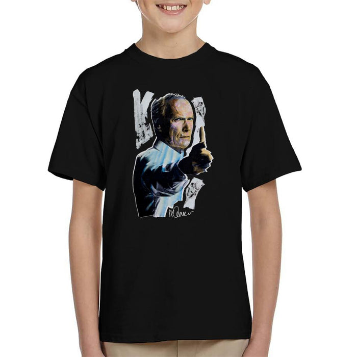 Sidney Maurer Original Portrait Of Clint Eastwood Gran Torino Kid's T-Shirt