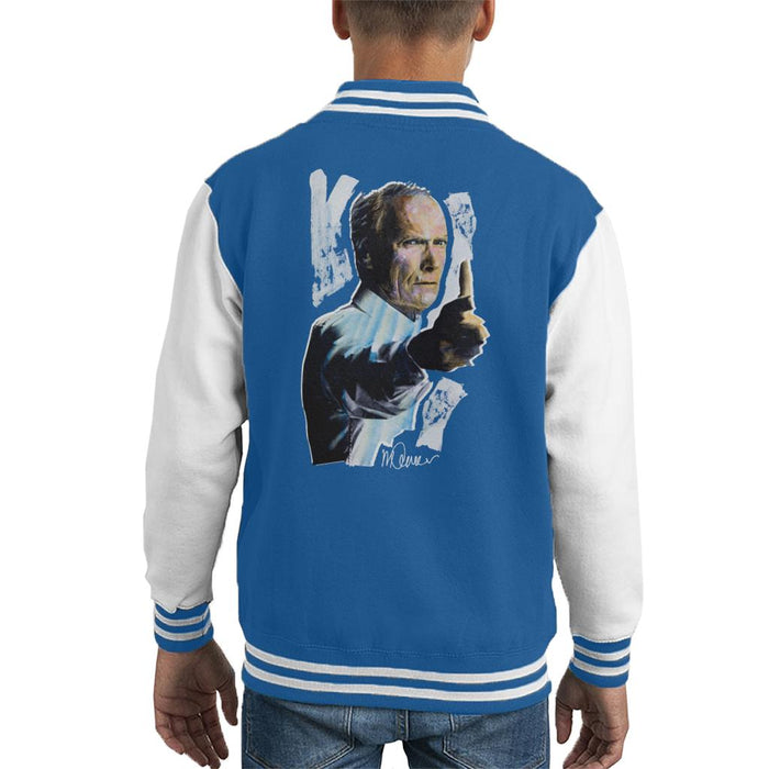 Sidney Maurer Original Portrait Of Clint Eastwood Gran Torino Kid's Varsity Jacket