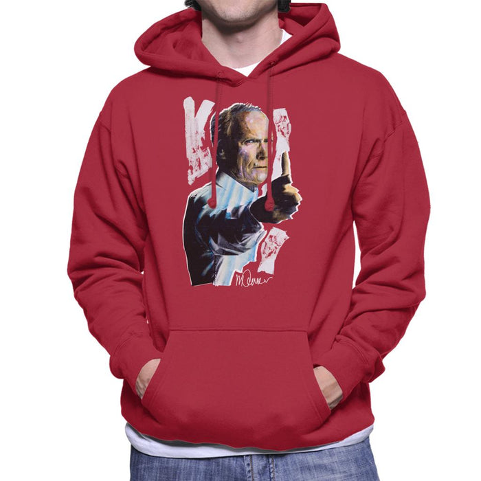 Sidney Maurer Original Portrait Of Clint Eastwood Gran Torino Men's Hooded Sweatshirt