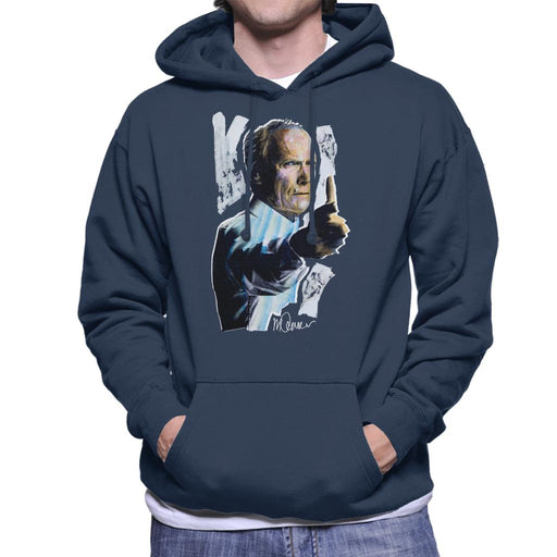 Sidney Maurer Original Portrait Of Clint Eastwood Gran Torino Men's Hooded Sweatshirt