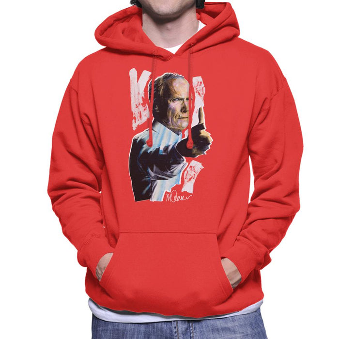 Sidney Maurer Original Portrait Of Clint Eastwood Gran Torino Men's Hooded Sweatshirt