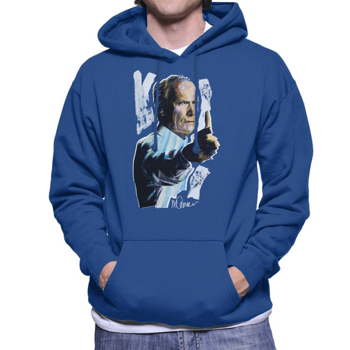 Sidney Maurer Original Portrait Of Clint Eastwood Gran Torino Men's Hooded Sweatshirt
