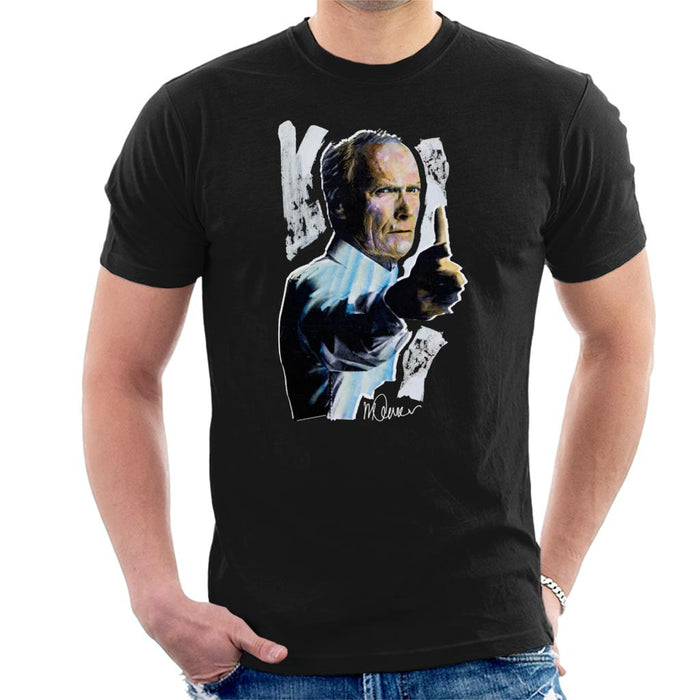 Sidney Maurer Original Portrait Of Clint Eastwood Gran Torino Men's T-Shirt