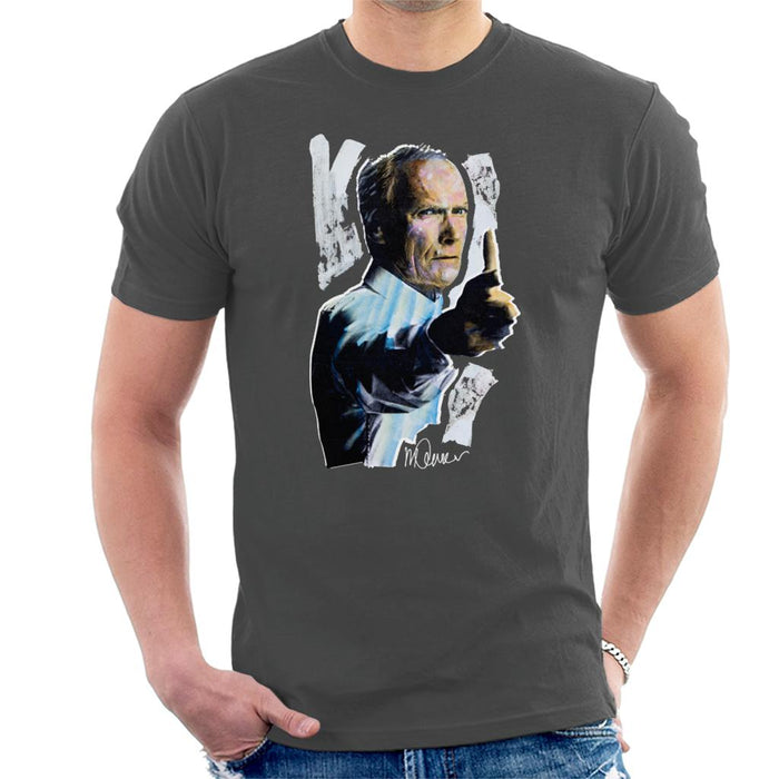 Sidney Maurer Original Portrait Of Clint Eastwood Gran Torino Men's T-Shirt
