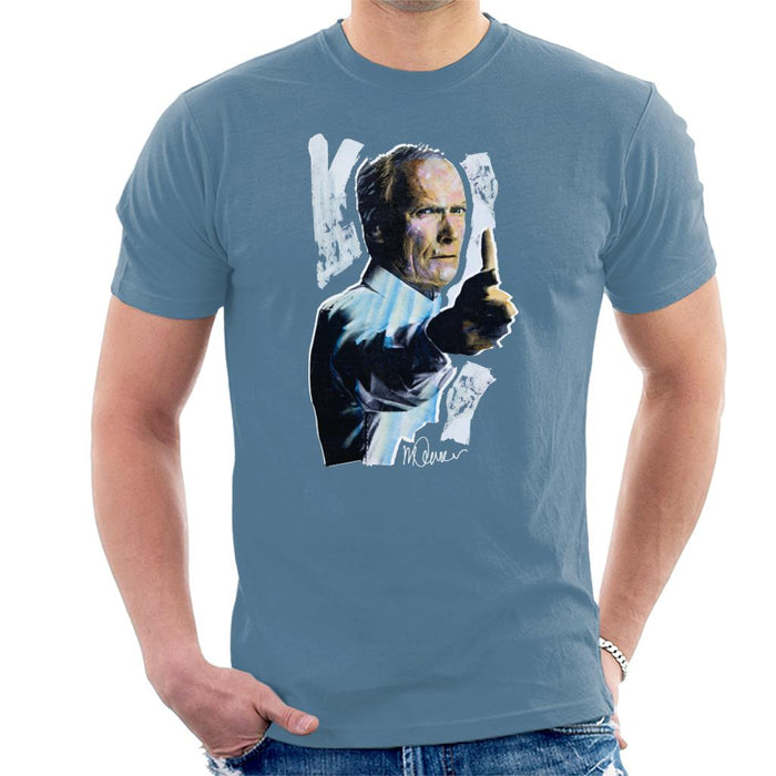 Sidney Maurer Original Portrait Of Clint Eastwood Gran Torino Men's T-Shirt