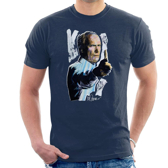 Sidney Maurer Original Portrait Of Clint Eastwood Gran Torino Men's T-Shirt
