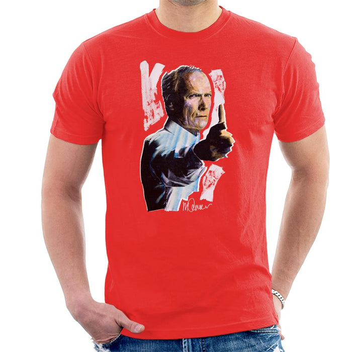 Sidney Maurer Original Portrait Of Clint Eastwood Gran Torino Men's T-Shirt