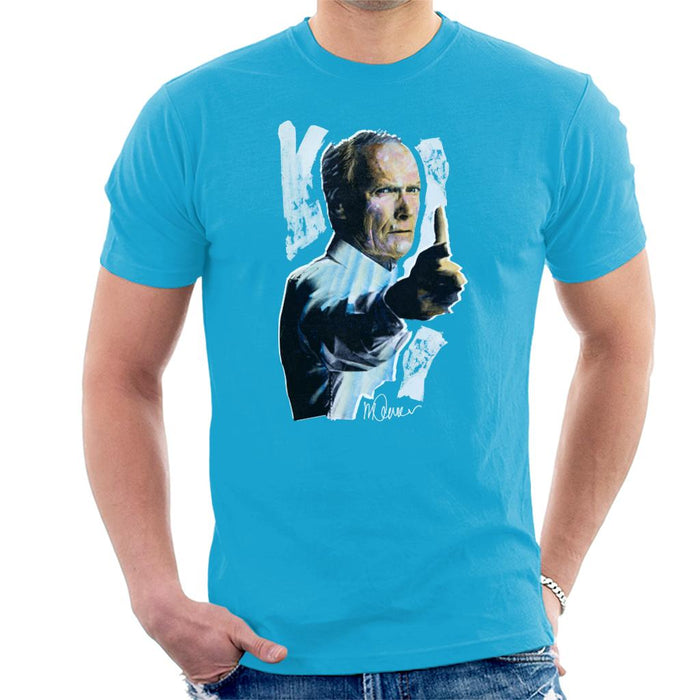 Sidney Maurer Original Portrait Of Clint Eastwood Gran Torino Men's T-Shirt