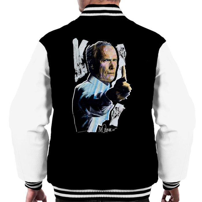 Sidney Maurer Original Portrait Of Clint Eastwood Gran Torino Men's Varsity Jacket