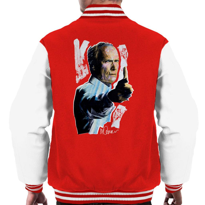 Sidney Maurer Original Portrait Of Clint Eastwood Gran Torino Men's Varsity Jacket