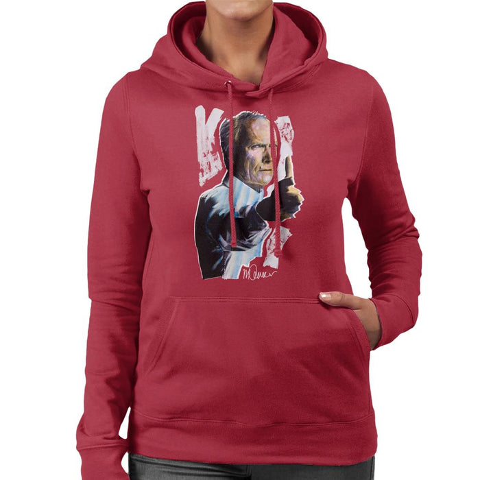 Sidney Maurer Original Portrait Of Clint Eastwood Gran Torino Women's Hooded Sweatshirt