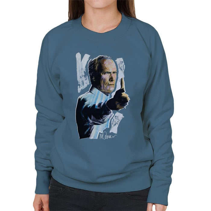 Sidney Maurer Original Portrait Of Clint Eastwood Gran Torino Women's Sweatshirt