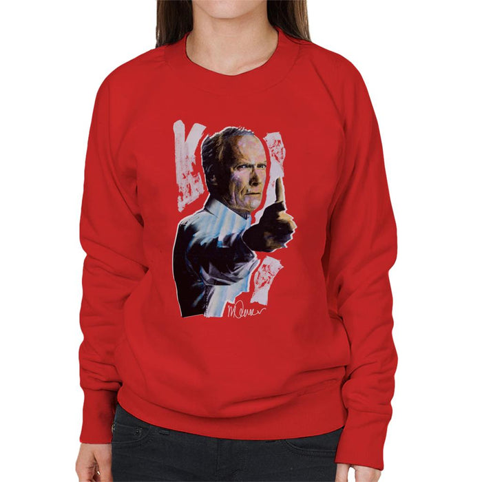 Sidney Maurer Original Portrait Of Clint Eastwood Gran Torino Women's Sweatshirt