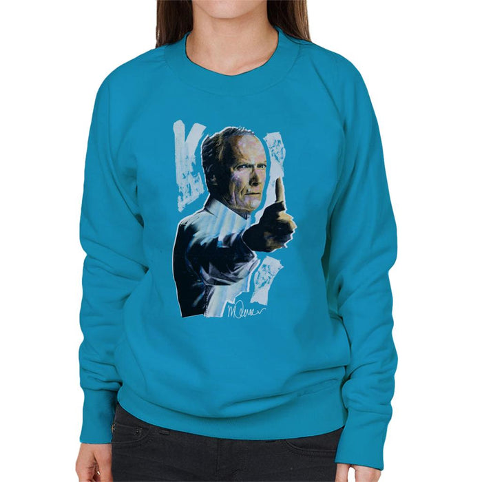 Sidney Maurer Original Portrait Of Clint Eastwood Gran Torino Women's Sweatshirt