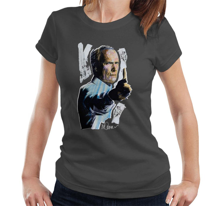 Sidney Maurer Original Portrait Of Clint Eastwood Gran Torino Women's T-Shirt