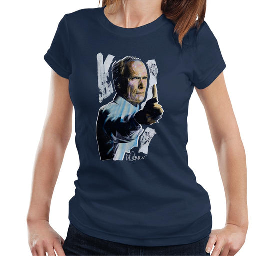 Sidney Maurer Original Portrait Of Clint Eastwood Gran Torino Women's T-Shirt