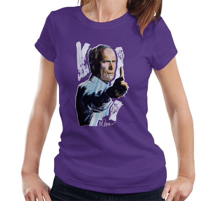 Sidney Maurer Original Portrait Of Clint Eastwood Gran Torino Women's T-Shirt