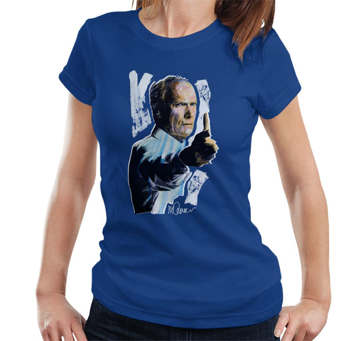 Sidney Maurer Original Portrait Of Clint Eastwood Gran Torino Women's T-Shirt