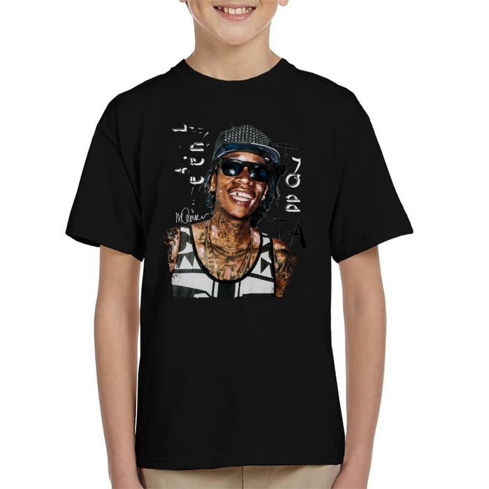 Sidney Maurer Original Portrait Of Wiz Khalifa Kid's T-Shirt