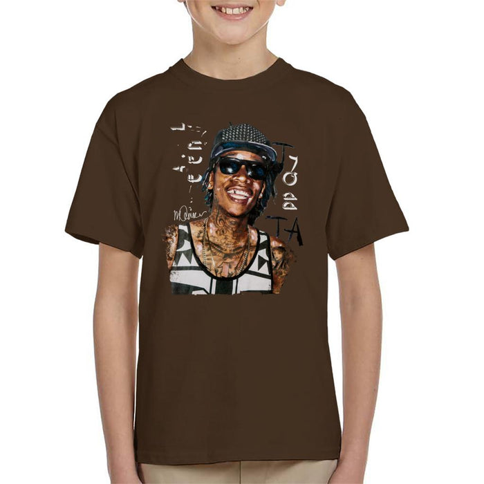 Sidney Maurer Original Portrait Of Wiz Khalifa Kid's T-Shirt