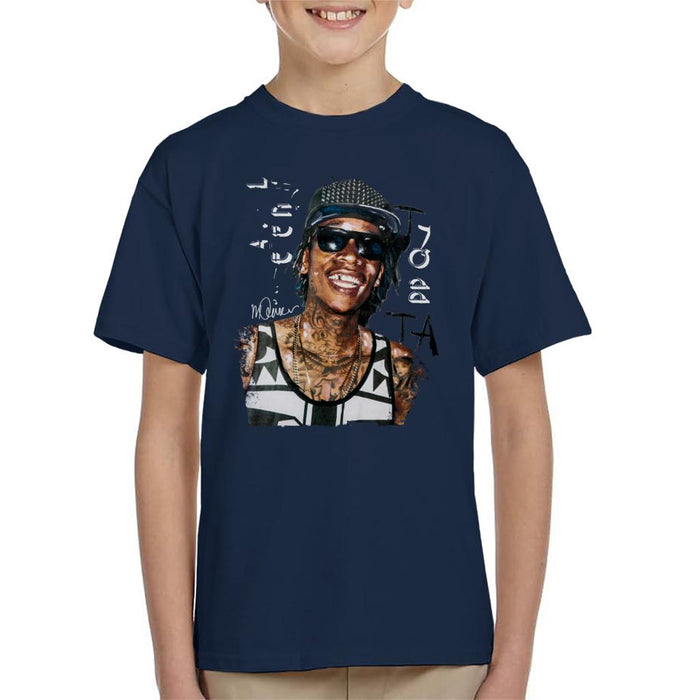 Sidney Maurer Original Portrait Of Wiz Khalifa Kid's T-Shirt