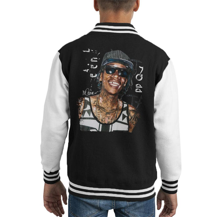 Sidney Maurer Original Portrait Of Wiz Khalifa Kid's Varsity Jacket