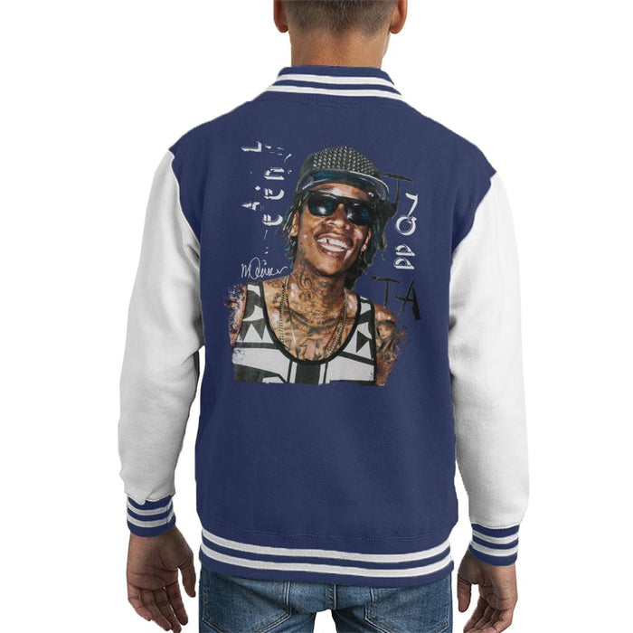 Sidney Maurer Original Portrait Of Wiz Khalifa Kid's Varsity Jacket