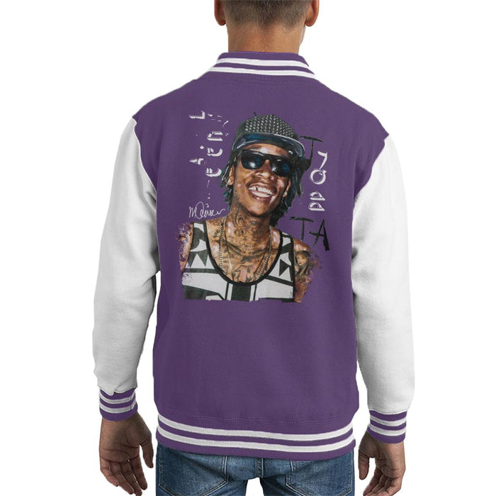 Sidney Maurer Original Portrait Of Wiz Khalifa Kid's Varsity Jacket