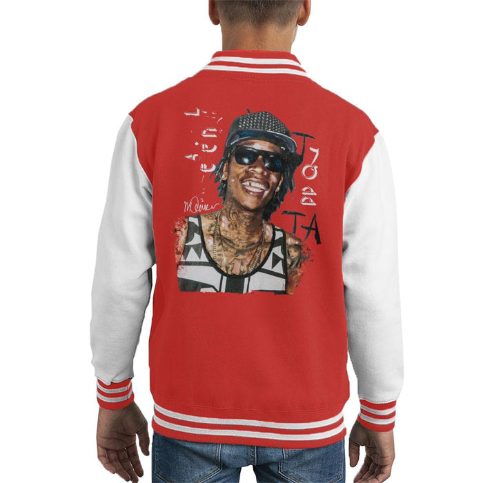Sidney Maurer Original Portrait Of Wiz Khalifa Kid's Varsity Jacket