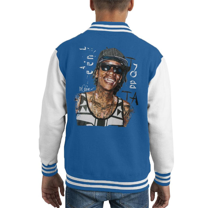 Sidney Maurer Original Portrait Of Wiz Khalifa Kid's Varsity Jacket