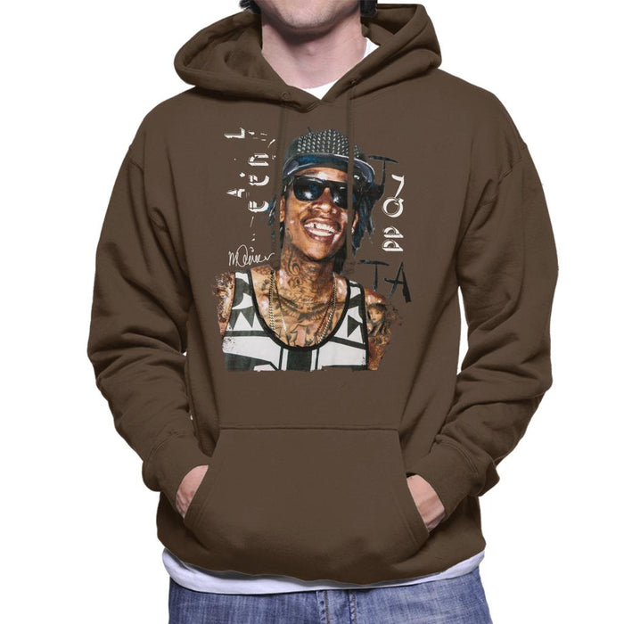 Sidney Maurer Original Portrait Of Wiz Khalifa Men's Hooded Sweatshirt