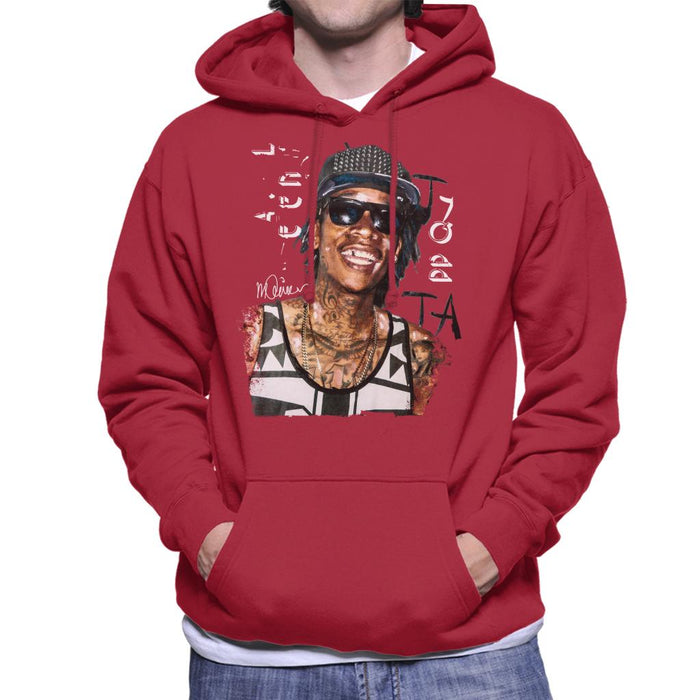 Sidney Maurer Original Portrait Of Wiz Khalifa Men's Hooded Sweatshirt
