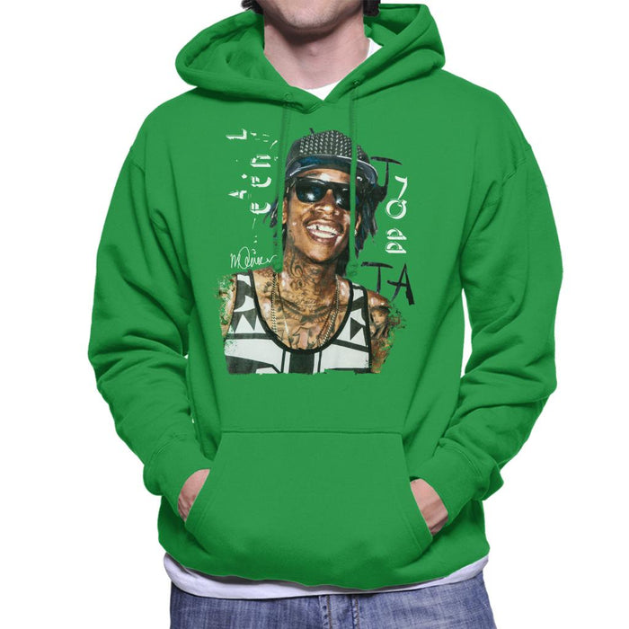 Sidney Maurer Original Portrait Of Wiz Khalifa Men's Hooded Sweatshirt