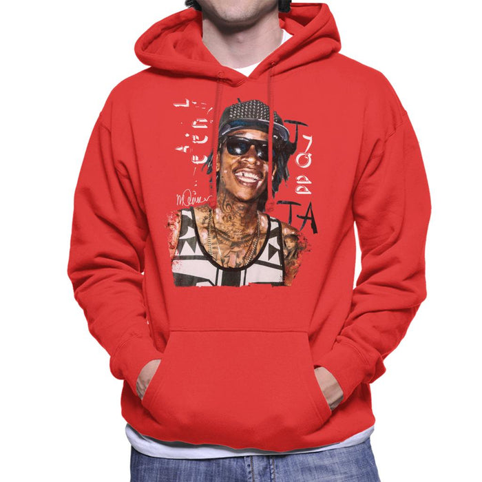 Sidney Maurer Original Portrait Of Wiz Khalifa Men's Hooded Sweatshirt