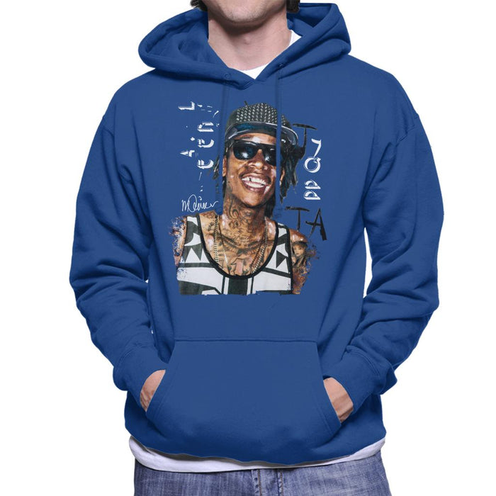 Sidney Maurer Original Portrait Of Wiz Khalifa Men's Hooded Sweatshirt