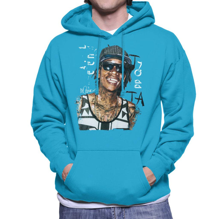 Sidney Maurer Original Portrait Of Wiz Khalifa Men's Hooded Sweatshirt