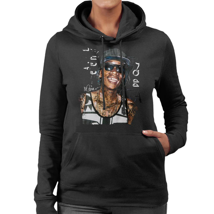 Sidney Maurer Original Portrait Of Wiz Khalifa Women's Hooded Sweatshirt