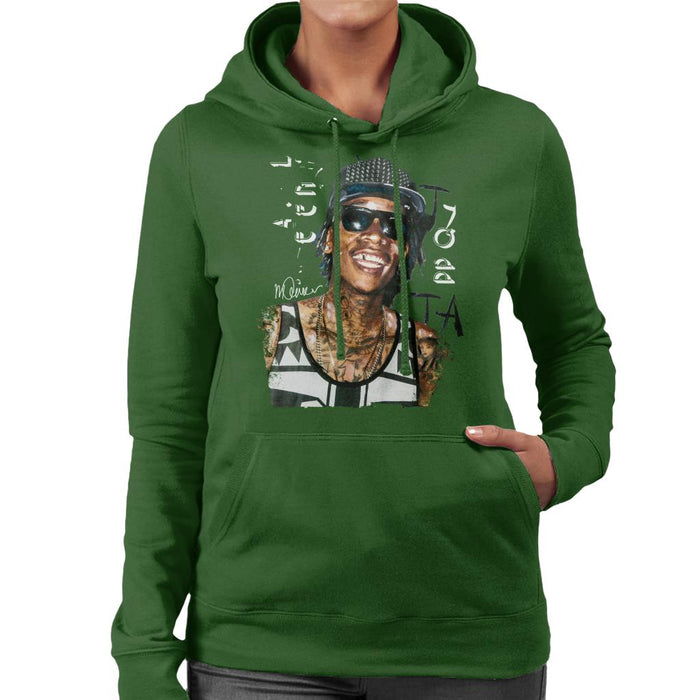 Sidney Maurer Original Portrait Of Wiz Khalifa Women's Hooded Sweatshirt
