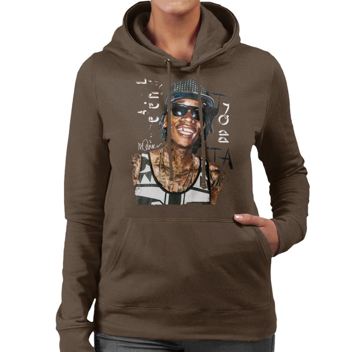 Sidney Maurer Original Portrait Of Wiz Khalifa Women's Hooded Sweatshirt