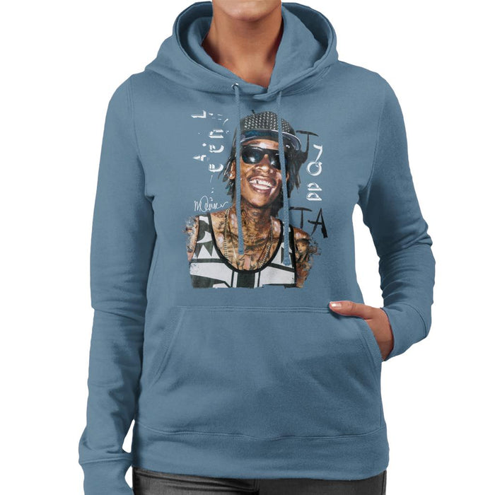 Sidney Maurer Original Portrait Of Wiz Khalifa Women's Hooded Sweatshirt