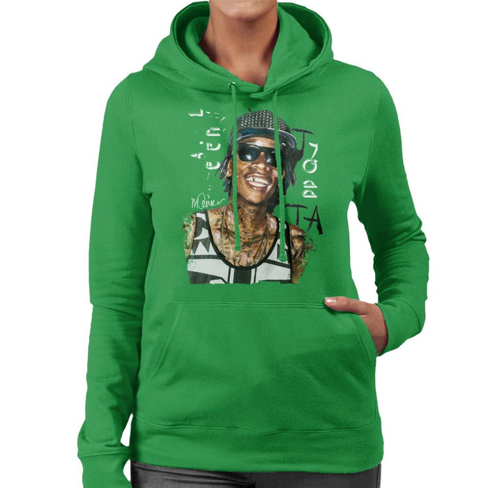 Sidney Maurer Original Portrait Of Wiz Khalifa Women's Hooded Sweatshirt